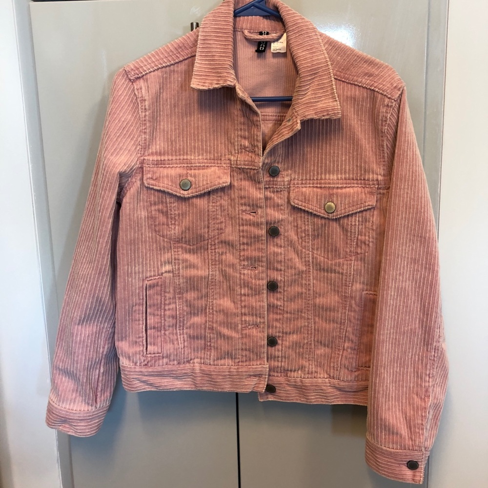 H&M corduroy pink jacket size 4!